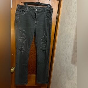 Distressed Black Jeans